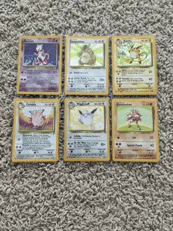 Vintage Pokemon Holo Lot Of 6 Raichu Mewtwo LP/MP - Image 1