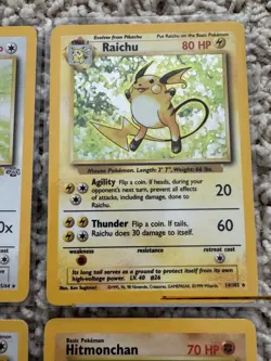 Vintage Pokemon Holo Lot Of 6 Raichu Mewtwo LP/MP - Image 5