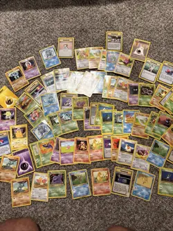 Pokemon Vintage Non Holo Lot 75 Cards Base Set Fossil Jungle Non Holo - Image 1