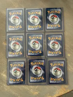 9x 1st Edition Fossil Set Lot WOTC Vintage Pokemon TCG Krabby Weezing Zubat+ - Image 2