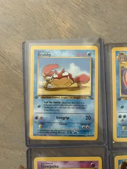9x 1st Edition Fossil Set Lot WOTC Vintage Pokemon TCG Krabby Weezing Zubat+ - Image 3