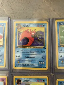 9x 1st Edition Fossil Set Lot WOTC Vintage Pokemon TCG Krabby Weezing Zubat+ - Image 4