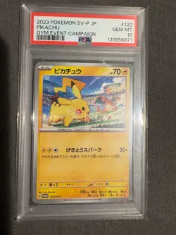 2023 POKEMON JPN SV-P PROMO GYM EVENt CAMPAIGN #120 PSA 10 Pikachu - Image 1