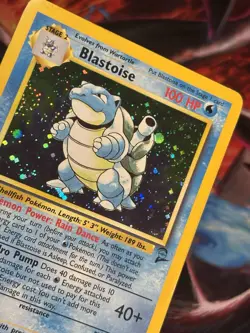 Pokemon TCG Blastoise 2/130 Base Set 2 Holo Vintage 2000 WOTC Heavily Played - Image 3