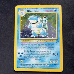 Pokemon TCG Blastoise 2/130 Base Set 2 Holo Vintage 2000 WOTC MP - Image 1