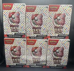 Pokemon 151 Booster Bundle Box Scarlet and Violet Sealed Lot Of 6 - Image 1