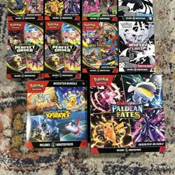 Pokemon booster bundle box lot empty boxes SV 151 Paldean Fates Black Bolt Etc - Image 3
