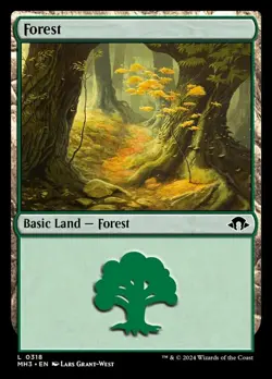 Forest (0318) - Foil - Modern Horizons 3 #0318 MTG Magic The Gathering - Image 1