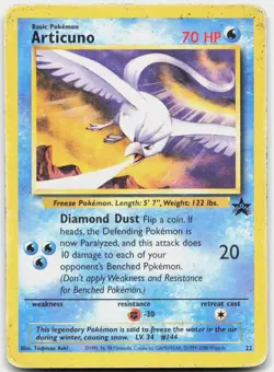 Articuno 22 Promo Wizards Black Star Promos Pokemon Heavily Played - Image 1