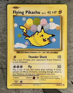 The Pokemon Company Flying Pikachu Secret Rare Evolutions 110/108 40 HP EN 2016 - Image 1