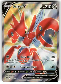 Scizor V 183/189 Ultra Rare Darkness Ablaze Pokemon Holo Near Mint - Image 1