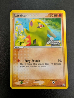 Pokemon Card Larvitar 62/109 Reverse Holo Foil ex Team Rocket Returns LP - Image 1