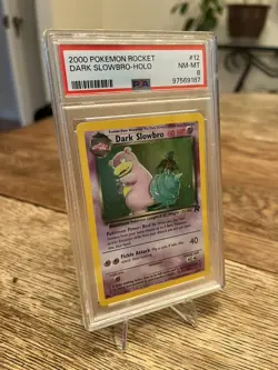 Pokemon TCG Dark Slowbro Holo 12/82 Team Rocket PSA 8 Near Mint - Image 1