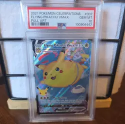 2021 Pokemon PSA 10 Celebrations Flying PIKACHU Vmax Full Art 007/025 - Image 1