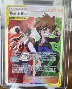 Pokemon TCG Red & Blue 234/236 Cosmic Eclipse Holo Ultra Rare Full Art TAG - Image 1