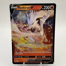 Pokemon TCG Reshiram v Silver Tempest Holo Ultra Rare Card 024/195 M/NM - Image 1