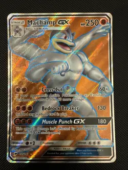 Pokemon TCG Machamp GX Burning Shadows 135/147 Holo Full Art Ultra Rare - Image 1