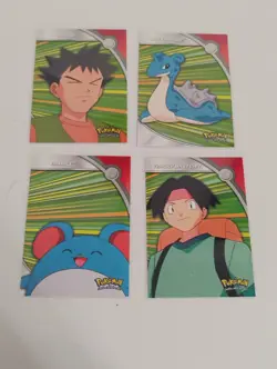 Pokemon 2000 Topps TV Animation Series 3 Marill/Brock/Lapras Non Holo Cards - Image 1