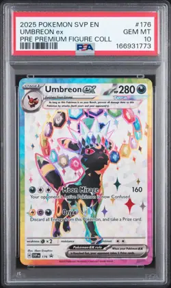 2025 POKEMON SVP PROMO PREMIUM FIGURE COLLECTION #176 UMBREON EX PSA 10 - Image 1