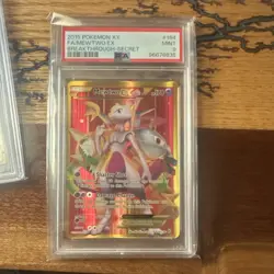 Pokemon TCG XY Breakthrough Mewtwo EX 164/162 Secret Rare Full Art Holo PSA 9 - Image 1