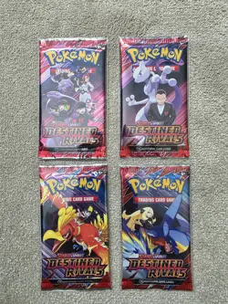 Pokemon TCG Destined Rivals Booster Packs X 4 Art Set Brand New Sealed - Image 1