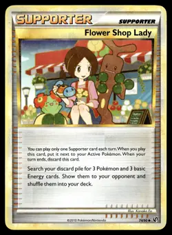Flower Shop Lady 74/90 HGSS Undaunted Uncommon Pokemon - Image 1