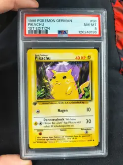 1999 Pokemon German pikachu 1ST Edition #58 - Image 2
