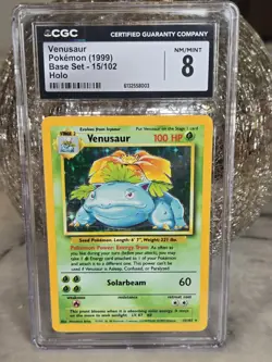 Venusaur 15/102 Base Set Holo CGC 8 NM/Mint Pokemon 🥋✨ - Image 1