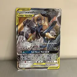 Lucario & Melmetal GX 120/214 Ultra Rare TAG TEAM GX Holo Pokemon TCG - Image 1