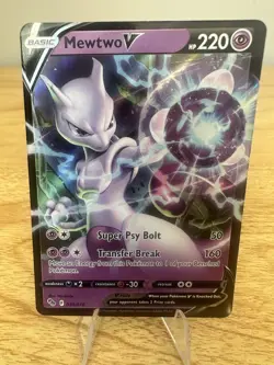 Mewtwo v Full Art Holo Ultra Rare Card Pokemon Go 030/078 NM Pokemon TCG - Image 1
