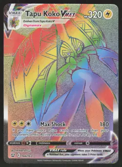 Pokemon TCG SWSH05: Battle Styles #166/163 Tapu Koko VMAX (Secret) NM - Image 1