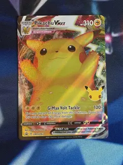 Pokemon Pikachu TCG VMAX SWSH062 Celebrations Full Art Black Star Promo NM/M - Image 2