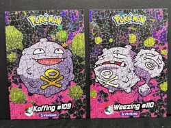 KOFFING X WEEZING LOT - POKEMON CRYSTAL CARD COLLECTION CCG CRACKED HOLO - Image 1