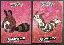SENTRET X FURRET LOT - POKEMON JOHTO CRYSTAL CARD COLLECTION CCG HOLO - Image 1
