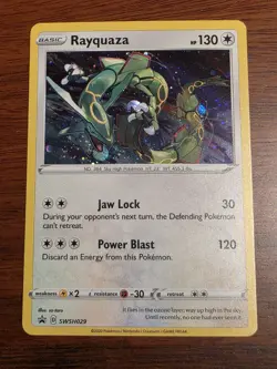 Rayquaza SWSH029 Near Mint Sword & Shield Promo Holo Pokemon Card TCG - Image 1