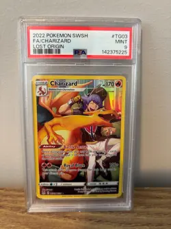 Charizard TG03 PSA 9 Lost Origin Pokemon Sword and Shield Graded Card - Image 1