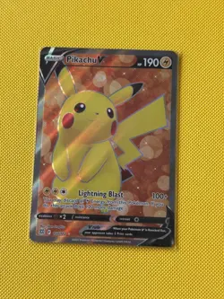 Pokemon TCG Pikachu V 157/172 Rare Brilliant Stars Sword & Shield Holo Card NM/M - Image 1