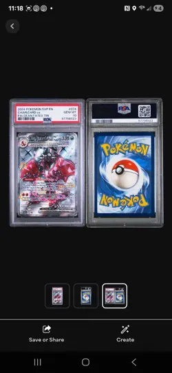 Pokemon Charizard EX Shiny Full Art Promo 074 PSA 10 Gem MT TCG - Image 1