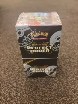Pokemon Mega Evolution PERFECT ORDER Half Booster Box 18 Packs - Sealed and New - Image 1