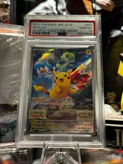 2022 Pokemon Pikachu Scarlet/Violet Preorder Japanese Promo #001 PSA 10 - Image 1