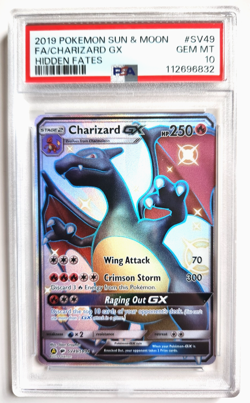 Shiny Charizard GX FA Pokemon Hidden Fates SV49 - PSA 10 Gem Mint - Image 1