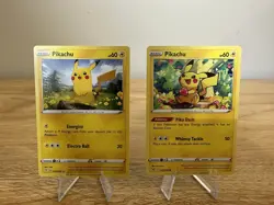 Pikachu 52/196 Common 2022 Lost Origin Nm Mint Pokemon TCG 2 Cards Non Holo - Image 1