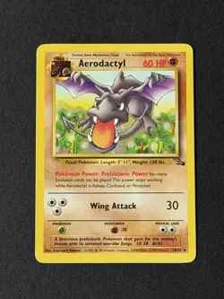 Pokemon TCG- Aerodactyl 16/62 Fossil- Non-Holo Card WOTC 1999 LP - Image 1