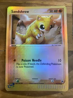 Sandshrew 75/100 EX Sandstorm 2003 Reverse Holo e-Series Pokemon Card TCG - Image 1