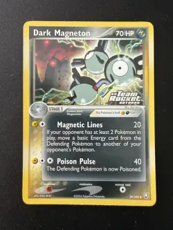 2004 POKEMON TCG DARK MAGNETON EX TEAM ROCKET REVERSE HOLO STAMPED 39/109 NM - Image 1