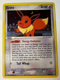 2005 Pokemon EX Unseen Forces Eevee 55/115 Reverse Holo Stamped MP - Image 2