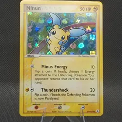 ⚡ Minun 67/101 MP Holo – EX Hidden Legends 2004 – Vintage Pokemon TCG⚡ - Image 1
