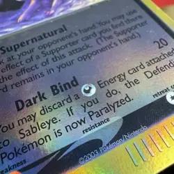 Pokemon TCG Sableye 10/100 EX Sandstorm Reverse Holo Card 2003 NM - Image 2