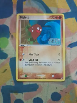 Pokemon TCG Diglett EX Crystal Guardians 50/100 Reverse Holo Stamped LP - Image 2