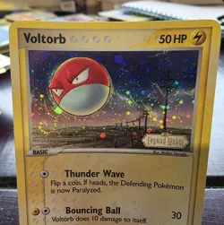 Pokemon TCG Voltorb EX Legend Maker 68/92 Stamped Reverse Holo Swirl - Image 2